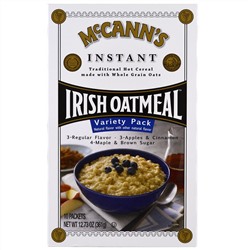 McCann's Irish Oatmeal, Овсяная каша быстрого приготовления, набор, 3 вкуса, 10 пакетиков