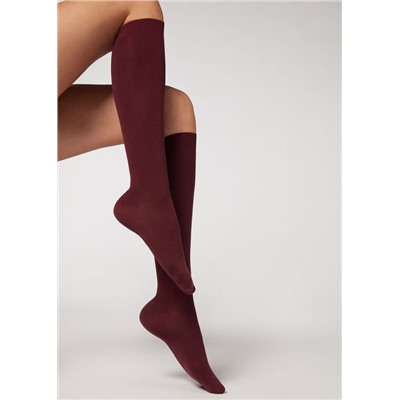 Lange Socken mit Cashmere