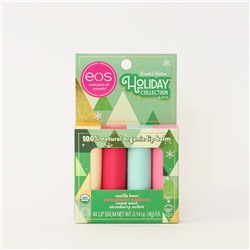 100% Natural & Organic Holiday 4-Pack Lip Balm