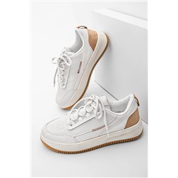 Marjin Kadın Sneaker Yüksek Taban Spor Ayakkabı Loske beyaz 3210277423