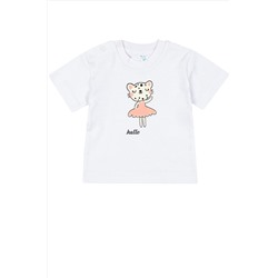 Хлопковая футболка из интерлока для девочки Takro