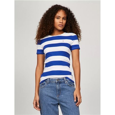 Tommy Hilfiger Rugby Stripe Favorite Crewneck T-Shirt