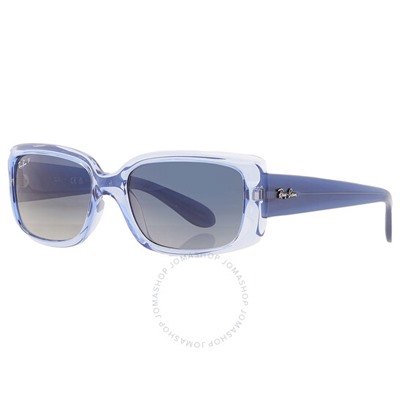 RAY-BAN  Blue Gradient Polarized Square Ladies Sunglasses