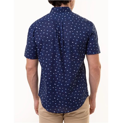 ALL OVER USPA FLAG PRINT WOVEN SHIRT