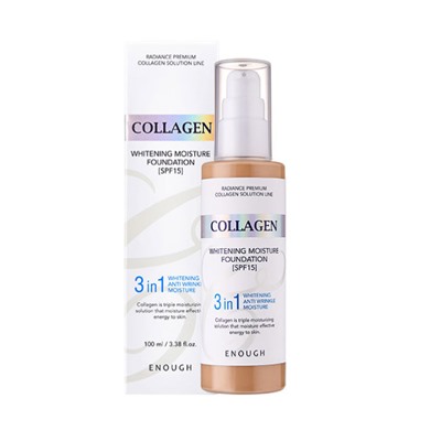 Collagen Whitening Moisture Foundation 3 in 1 #13, Осветляющая база под макияж с колагеноми солнцезащитным фактором SPF 15