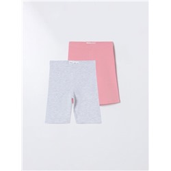 PACK OF 2 PAIRS OF CYCLING LEGGINGS