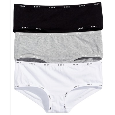 DKNY Little & Big Girls 3-Pk. Hipster Cotton Underwear