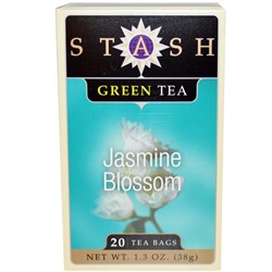 Stash Tea, Цветок жасмина, зеленый чай, 20 чайных пакетиков, 1,3 унции (38 г)