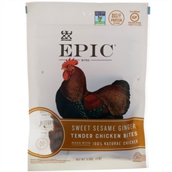 Epic Bar, Bites, Tender Chicken, Sweet Sesame Ginger, 2.5 oz (71 g)