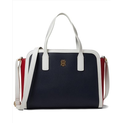 Tommy Hilfiger  Liv II Convertible Satchel Color-Block Pebble PVC