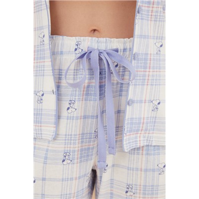 Pijama camisero 100% algodón Snoopy