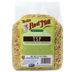 Bob's Red Mill, Органический текстурированный соевый протеин TSP, 13 унций (368 г)
