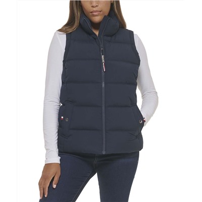 Tommy Hilfiger | Navy Pocket Zip-Up Puffer Vest - Women