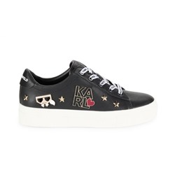 KARL LAGERFELD PARIS Cammy Embellished Logo Low Top Platform Sneakers