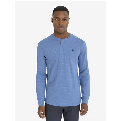 SPACE DYE THERMAL HENLEY