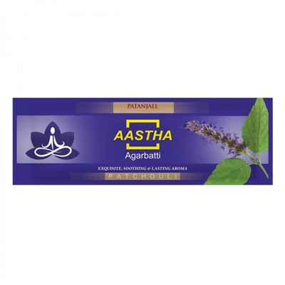 PATANJALI Aastha Agarbatti Patchouli Благовоние Пачули 18шт