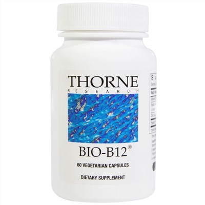 Thorne Research, Био-B12, 60 вегетарианских капсул