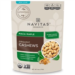 Navitas Organics, Organic Cashews, Maca Maple, 4 oz (113 g)