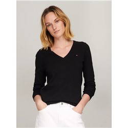 Tommy Hilfiger Solid V-Neck Sweater