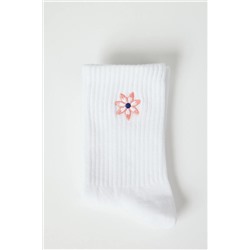 Lee Kadın Yüksek Kesim Beyaz Tekli Çorap L231685