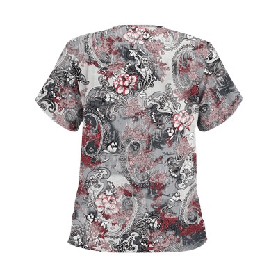 UA Vintage Paisley Poppy Scrub Top