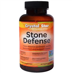 Crystal Star, Stone Defense (средство против камней), 60 вегетарианских капсул