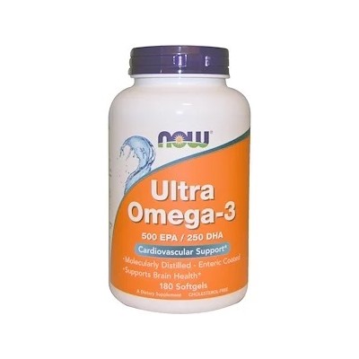 Now Foods, Ultra Omega-3, 500 ЭПК/250 ДГК, 180 мягких таблеток