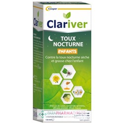 Clariver Toux Nocturne - Enfants - Sirop 150 ml