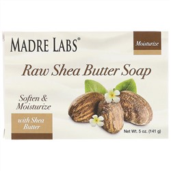 Madre Labs, Raw Shea Butter Soap Bar, with Vitamin E, Rosemary, Myrrh & Frankincense, 5 oz (141 g)