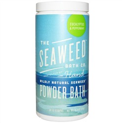 Seaweed Bath Co., Дико натурально, порошок для ванны из морских водорослей, эвкалипт и мята перечная, 476 г (16,8 унций)