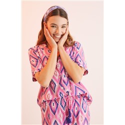 Пижама-рубашка с этническим принтом