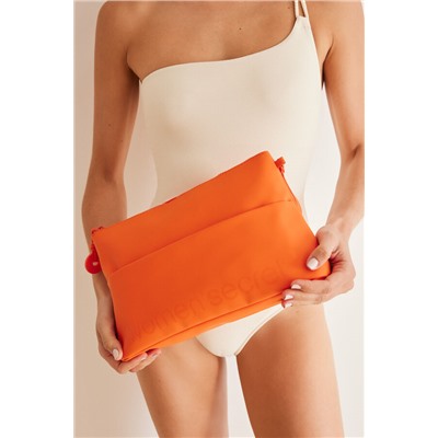 Neceser rectangular rubber naranja