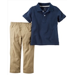 2-Piece Polo & Pant Uniform Set