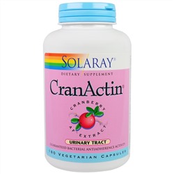 Solaray, CranActin, экстракт клюквы AF, 180 вегетарианских капсул