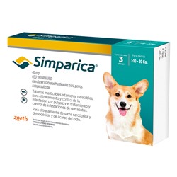 Simparica 40mg Chewable Tablets For Dogs 10-20 kg