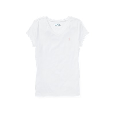 GIRLS 7-16 Cotton-Blend V-Neck T-Shirt