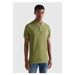 United Colors of Benetton Erkek Regular Fit Kısa Kollu Tshirt Zeytin Yeşili 123A3089J3179