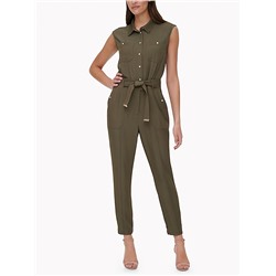 TOMMY HILFIGER ESSENTIAL SLEEVELESS UTILITY JUMPSUIT