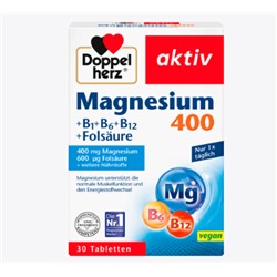 Magnesium 400mg Tabletten 30 St, 38,9 g