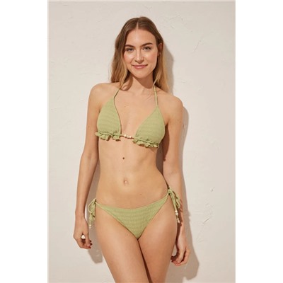 Braga bikini textura verde