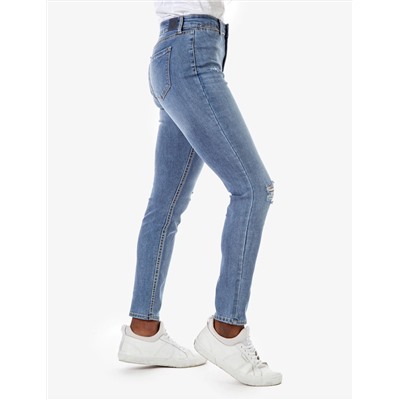 REPREVE® HIGH RISE DESTRUCTED JEANS
