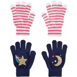 2-Pack Glitter Star Gripper Gloves