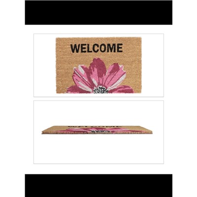 Fußmatte "Welcome" in Rosa/ Natur - (B)60 x (T)40 cm