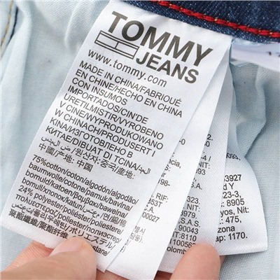 Мужские джинсы TOMMY Jeans. Экспорт