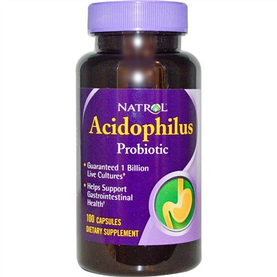 Natrol, Пробиотик ацидофилус, 100 капсул