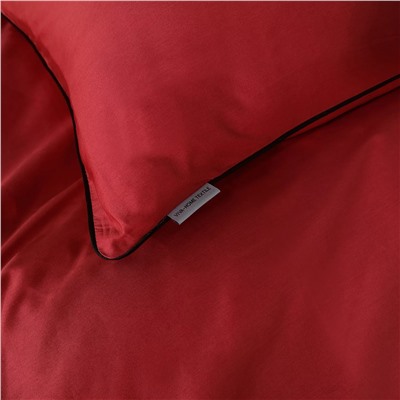 Комплект постельного белья Однотонный Сатин Элитный на резинке OCER019