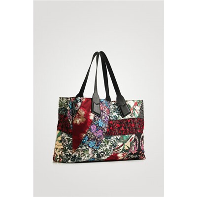 Bolso shopping bag jacquard floral