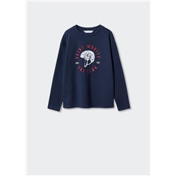 Camiseta algodón manga larga -  Niño | MANGO OUTLET España