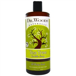Dr. Woods, Кастильское мыло из чистого чайного дерева, для нормальной, сухой и жирной кожи, 32 жидких унции (946 мл)