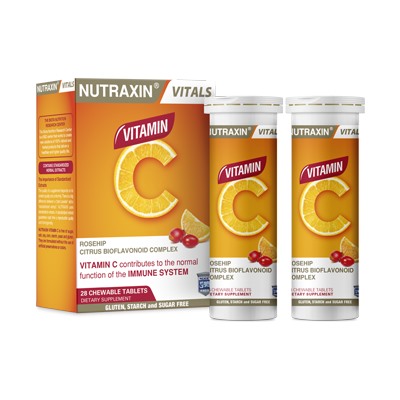Nutraxin Vitamin C Rosehip Витамин С с экстрактом шиповника и биофлавоноиды 28 таблеток